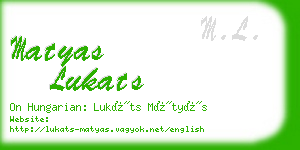 matyas lukats business card